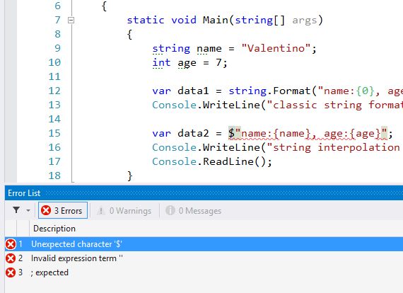 [#VS2015] String Interpolation vs String.Format (your team will love ...