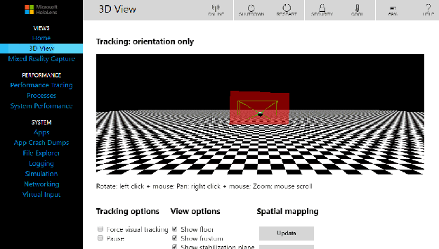 2016 08 22 Hololens Tracking Debug Mode