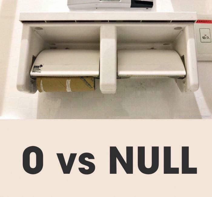 0 vs null