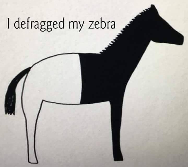 I deafragged my zebra