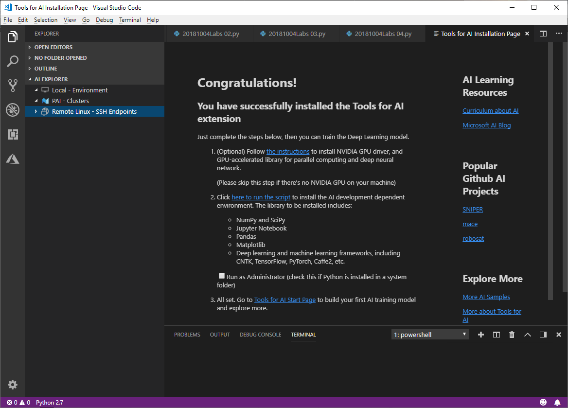 #VSCode – Visual Studio Code Tools for #AI available at Visual Studio ...