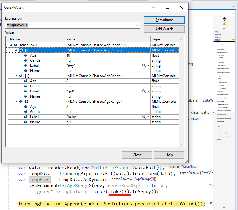 05 mlnet take only 3 elements