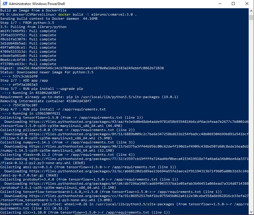 05 CV docker build image in windows