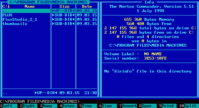 Norton Commander 5.51
