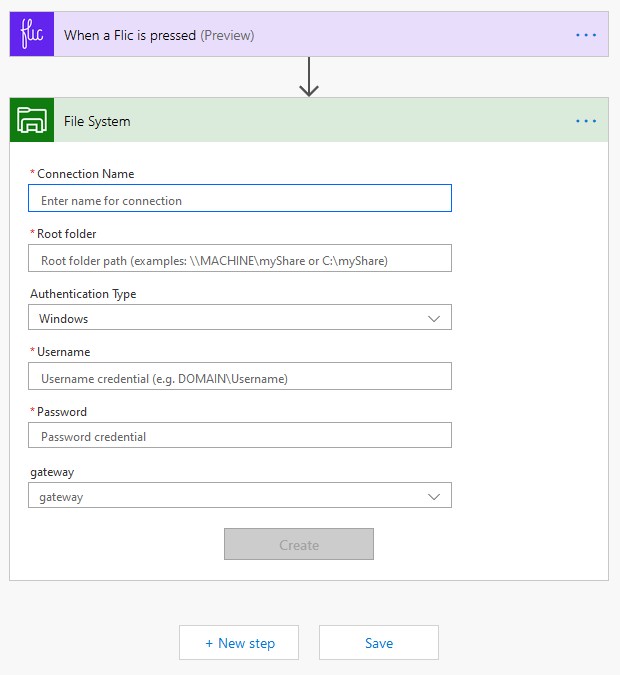 03 microsoft flow gateway file system configuration