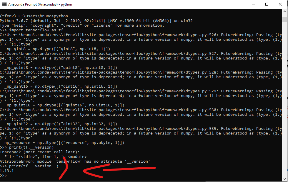 anaconda start python and test anaconda version