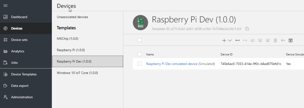 azure iot central raspberry pi dev add new real device