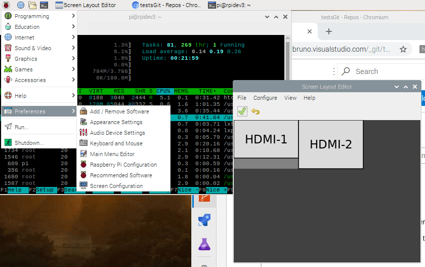 raspberry pi 4 screen configuration