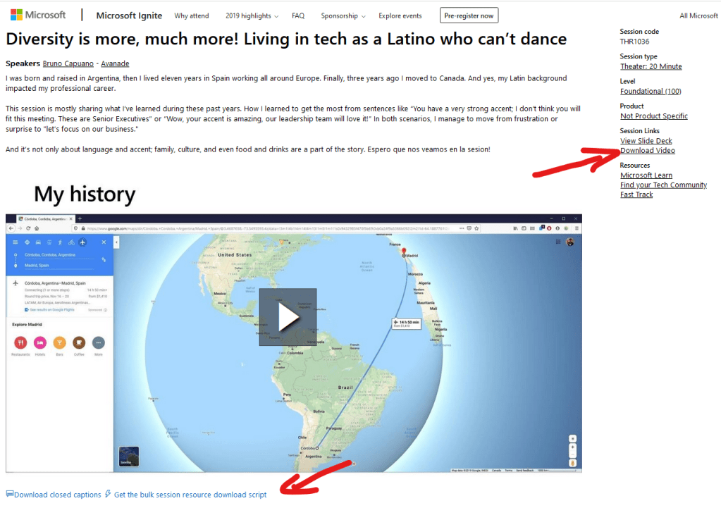 ms ignite my session how to download slides and video and powershell script