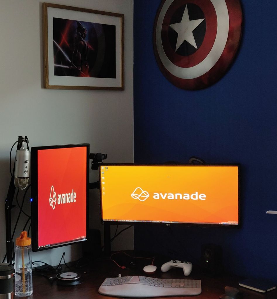 home desktop with my 2 monitors