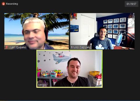 Screen shot of podcast recording