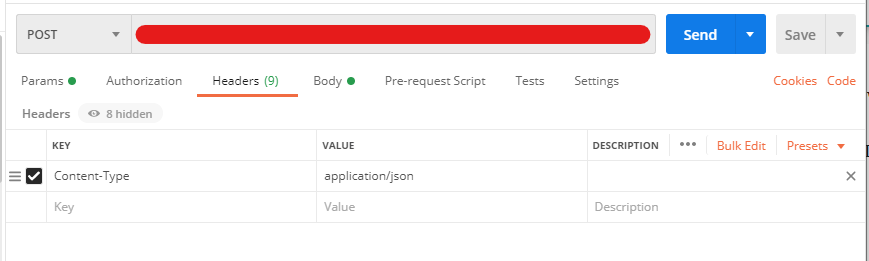 postman scenario calling an flow