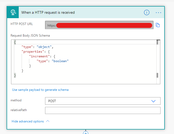 power automate flow triggered by http post call