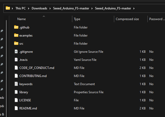 arduino fs zip file content
