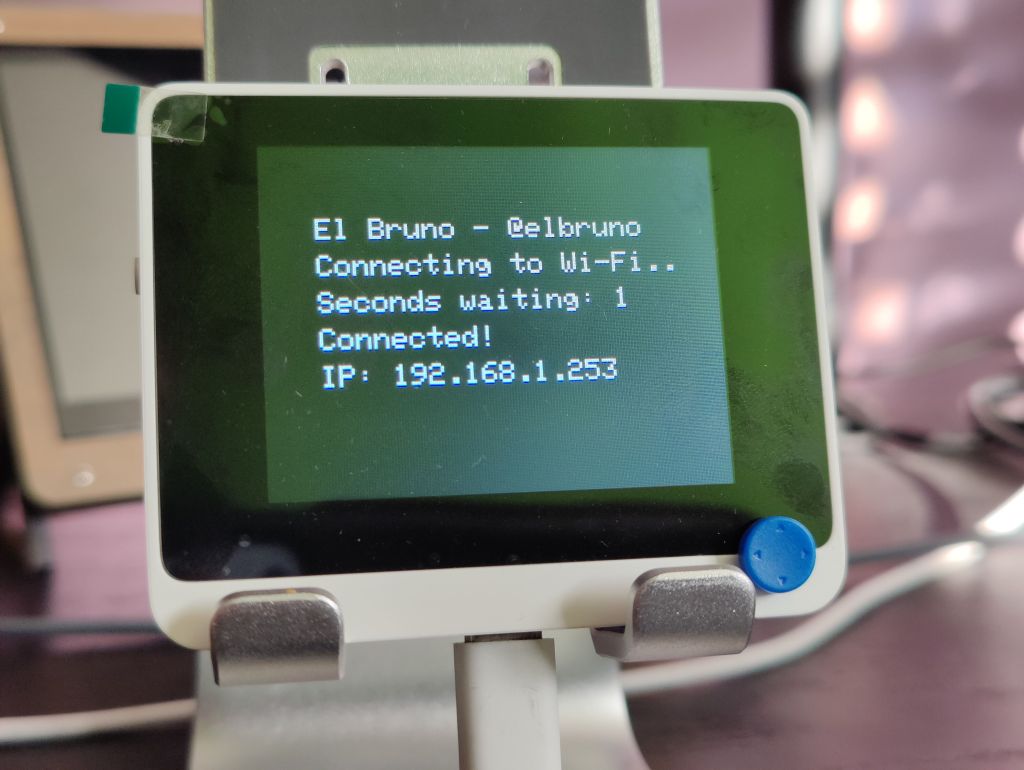 WioTerminal Connect to Wifi and display IP