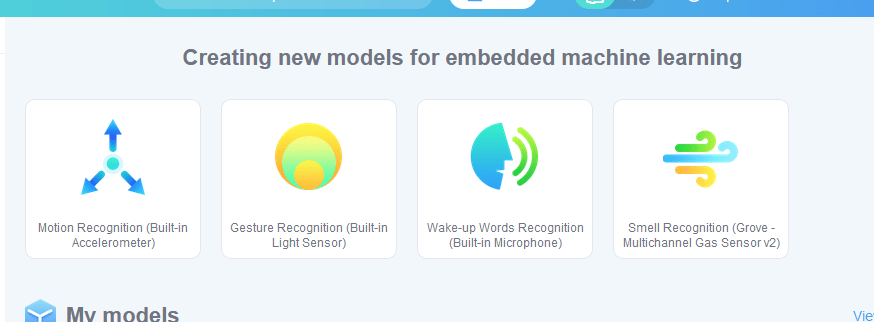 codecraft new tinyml model creation
