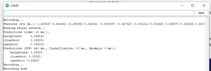 recording and prediction on the COM Monitor