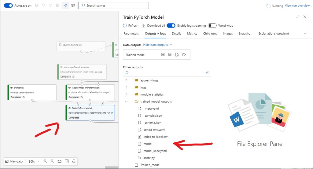 download the generated model