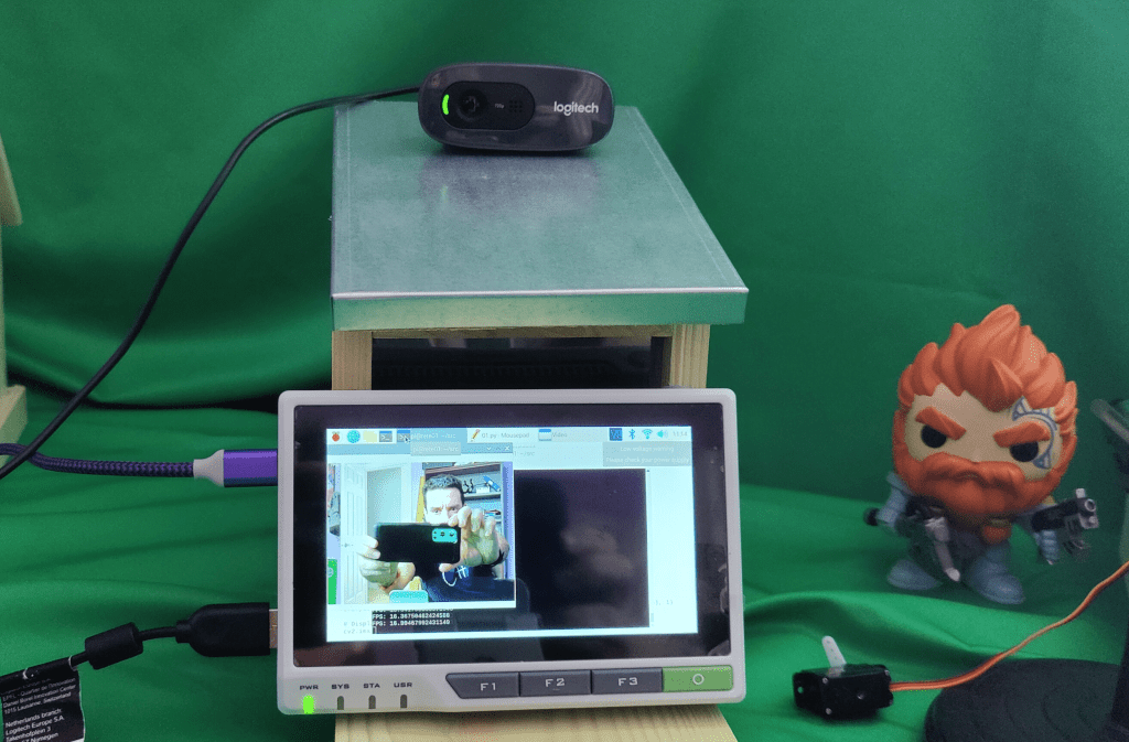 reterminal with a camera displaying the camera feed