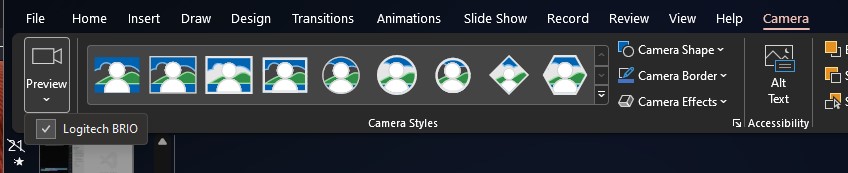 Camera options