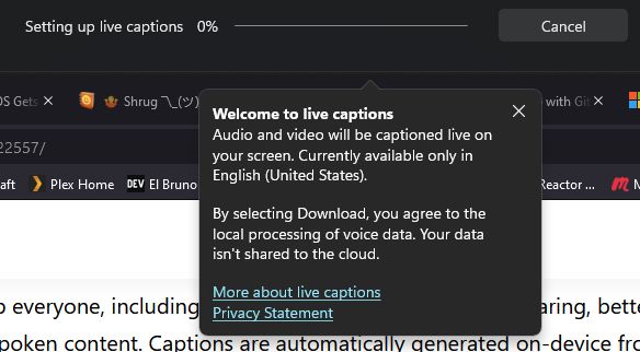 Setting up Live Captions
