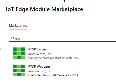 azure iot edge module RTSPWebcamonIoTEdge